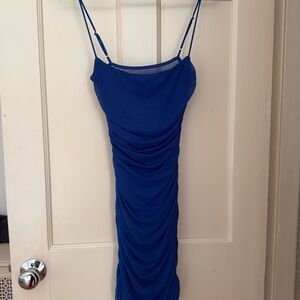Princess Polly Blue Spaghetti Strap Dress (Backless)